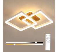 Plafoniera LED Soffitto 40W 4500LM, Moderna Plafoniera Led Dimmerabile con Telecomando Funzione di Memoria, Lampada da Soffitto Salotto per Soggiorno, Camera da Letto, Sala da Pranzo, 65x42x13cm