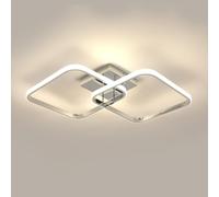 Plafoniera LED Soffitto, 42W 4725LM Lampada da Soffitto Moderni Quadrata Acrilica, Camera da Letto Lampadario LED per Salon, Cucina, Soggiorno, Corridoio, Luce Bianco Naturale 4500K, Cromo 64CM
