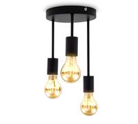 Plafoniera Led soffitto con 3 punti luce per lampadine E27 non incluse Ø19x31cm