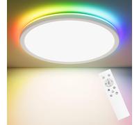 Plafoniera LED Soffitto Dimmerabile 3000K-6500K Lampada da Soffitto RGB Con Telecomando Rotonda Lampadario Soggiorno Ø30CM Ultra Sottile Plafoniera LED Moderna per Soggiorno Cameretta Sala Giochi
