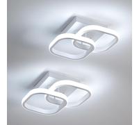 PLAFONIERA LED SOFFITTO MODERNA 2 PEZZI 22W 2475LM LAMPADARIO INTERNO LUCE CALDA
