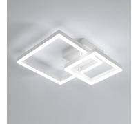 Plafoniera LED Soffitto Moderna, 36W 4050LM Lampada da Soffitto Quadrata Moderna, Luce Fredda 6500K Salotto Plafoniera in Acrilico per Soggiorno, Camera da Letto, Cucina, Bianco, 52*42*12CM