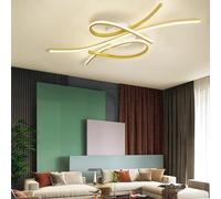 plafoniera led soffitto moderna plafoniera led dimmerabile lampadario soggiorno led Dorato nero Adatto per il soggiorno, la camera da letto, lo studio, l'ufficio, l'illuminazione decorativa (Dorato)