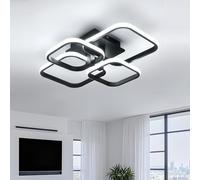 Plafoniera LED Soffitto Moderno 60W 6750LM Lampadario LED Soffitto Nero Lampada