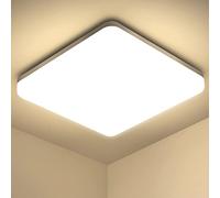 Plafoniera LED Soffitto Quadrata 20W, Lampada da Soffitto LED Moderno 4000K 2000LM Plafoniera Bagno IP44 Impermeabile Plafoniere da Ufficio Luce Soffitto per Camera da Letto Cucina Soggiorno Balcone