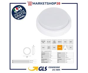 PLAFONIERA LED TONDA 12W 4000K DURALAMP