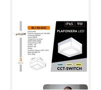 Plafoniera LED Universo 9W IP65 Lampada da Soffitto e Parete 180° 100-240V Mod.