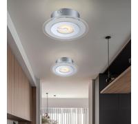 Plafoniera LED Vetro Lampada da Pavimento Satinato Cucina Cromo 2er Set
