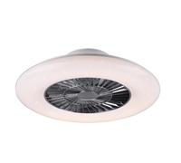 Plafoniera LED Visby con ventilatore 4400 lm CCT Ø 58 x 19 cm cromo Bianco