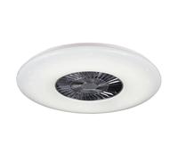 Plafoniera LED Visby con ventilatore 6600 lm CCT Ø 75 x 19 cm cromo Bianco