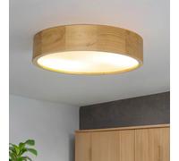Plafoniera Legno Rotondo Ø37cm E27 Wohnlich Camera Letto Soggiorno Deckenleuchte