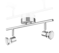 Plafoniera LEONIS a due lampade incl. lampade LED GU10 da 450lm ciascuna, bianco [EEK: F]