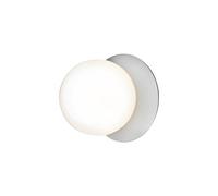 Plafoniera Liila 1 in Argento e Vetro Opalino, Media