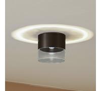 Plafoniera Lindby Dalila, nera, Ø 10 cm, alluminio LINDBY