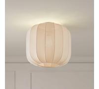 Plafoniera Lindby Helin, beige, tessuto, Ø 35 cm LINDBY