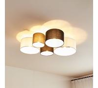 Plafoniera Lindby Lettie, grigio/nero/bianco, a 5 luci, E27 LINDBY