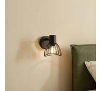 Plafoniera Lindby Piena, nera, a 1 luce, metallo, Ø 9,3 cm 10031109