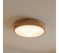 Plafoniera Lindby Tanju, Ø 40 cm, a 3 luci, legno di caucciù, E27 LINDBY