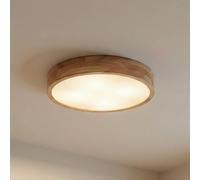 Plafoniera Lindby Tanju, Ø 50 cm, a 4 luci, legno di caucciù, E27 LINDBY