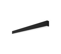 Plafoniera Lineare Nera da soffitto in Alluminio per Striscia LED 1 e 2 metri Variante Lunghezza 2 Metri