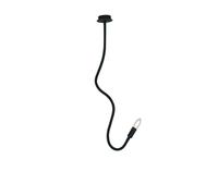 PLAFONIERA LOVER NERA 1 LUCE ATTACCO E14 10X10X100CM IN METALLO E SILICONE FLESSIBILE