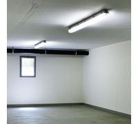 Plafoniera Luce da Vasca Apparecchio Stagno Lampada-Cantina LED Garagenlampe 2x [EEK: Inaditato]