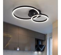 Plafoniera Luce Lampada ad Anello Luci Soggiorno Nero Mobile LED B 30 CM [EEK: F]