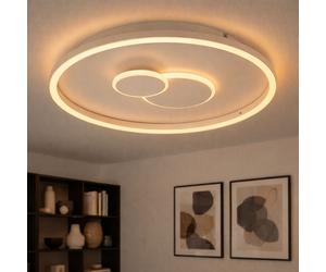 Plafoniera Luce Lampada Letto 3 Livelli Regolatore LED Rotondo Bianco D 40 CM