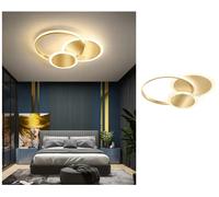 Plafoniera luce led cerchio cerchi 38w lampadario da soffitto oro tonda design m