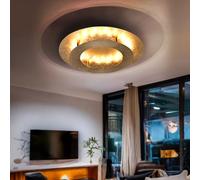 Plafoniera Luce Sala da Pranzo Allungabile Anello LED Foglia Oro H 21 CM