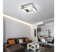 Plafoniera Luce Sala da Pranzo Lampada da Pavimento Tessuto Argento LED L 30 CM