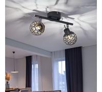 Plafoniera Luce Sala da Pranzo Lampada Spot 2 Fiamma Mobile L 25 CM