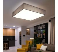 Plafoniera Luce Sala da Pranzo Tessuto Antracite 3 Livelli LED L 50 CM [EEK: Non valutato]