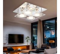 Plafoniera Luce Sala da Pranzo Vetro LED Lampada Corridoio 4 Fiamma L 26cm [EEK: F]