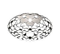 Luceplan Mesh Plafoniera Nero Ø72