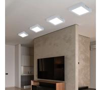 Plafoniera Luci Montaggio Pannello Bianco LED Soggiorno Corridoio 4er Set [EEK: F]