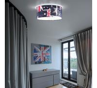 Plafoniera Luci Soggiorno Bandiera Union Jack Inghilterra Bandiera Rotondo [EEK: Non valutato]