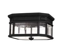 Plafoniera Luci Soggiorno -in Alluminio Vetro Nero D 29,2 CM 2 Fiamma [EEK: Non valutato]