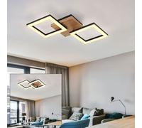Plafoniera Luci Soggiorno Lampada di Legno Quadrati LED Plafoniera Mobile