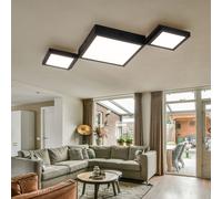 Plafoniera Luci Soggiorno Lampada Letto LED Metallo Nero Quadrati [EEK: F]