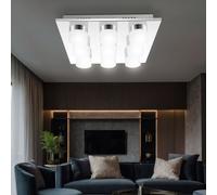 Plafoniera Luci Soggiorno Plafoniera LED 9-Flammig Cromo Anelli Satinato