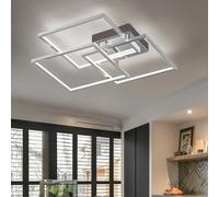 Plafoniera Luci Soggiorno Lucido Quadrati Bianco Caldo 1x LED
