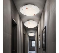 Plafoniera Luci Soggiorno Opale Argento 1 Fiamma LED 3er Set