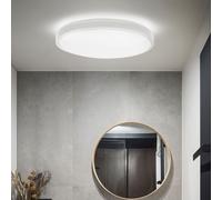 Plafoniera Luci Soggiorno Plafoniera Bianco LED Lampada da Bagno Rotondo 3000K [EEK: F]