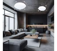 Plafoniera Luci Soggiorno Plafoniera LED Cielo Stellato Bianco 6400K 2er Set