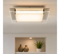 Plafoniera Luci Soggiorno Plafoniera Moderno Dimmerabile Vetro Satinato 1x LED