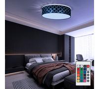 Plafoniera Luci Soggiorno Plafoniera RGB LED Telecomando Dimmerabile Tessuto [EEK: F]