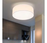 Plafoniera Luci Soggiorno Tessuto Bianco Lampada da Pavimento 3x E27 D 40 CM [EEK: Non valutato]