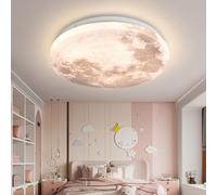 Plafoniera Luna a LED Design Moderno Lampada da soffitto a forma di Luna Lampada a Luna 3D Dimmerabile Applique da parete Decorativa Earth Moon Lampada da soffitto con telecomando,Moon design,40cm