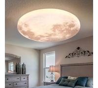 Plafoniera Luna a LED Design Moderno Lampada da soffitto a forma di Luna Lampada a Luna 3D Dimmerabile Applique da parete Decorativa Earth Moon Lampada da soffitto con telecomando,Moon design,50cm